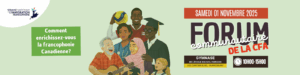 Bannière du Forum communautaire CÉPÉO × CFA à Hawkesbury, 1er novembre 2025, École Nouvelle-Horizon.